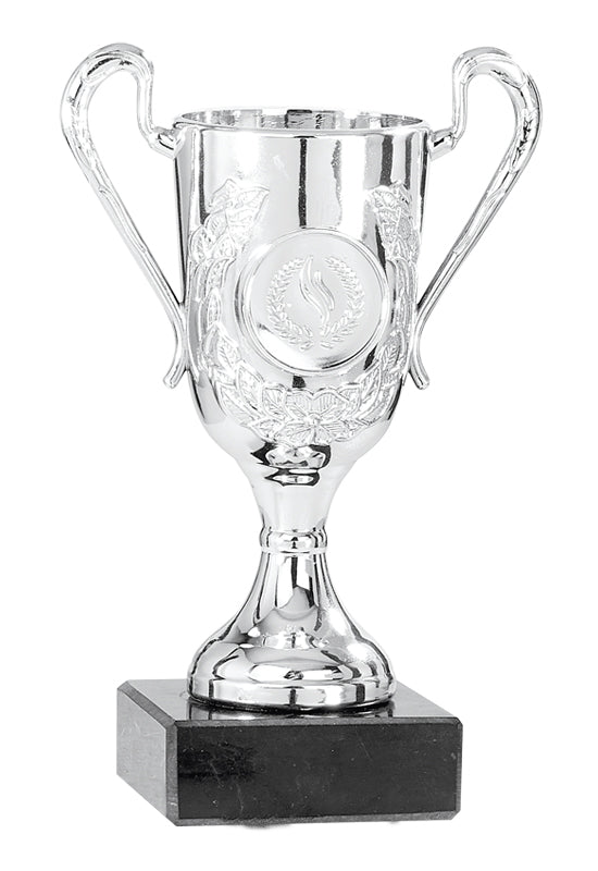 Silver Podium Cup with Wreath Pattern