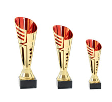 Load image into Gallery viewer, Gold &amp; Red Star Design Flute Cup
