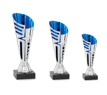 Load image into Gallery viewer, Silver &amp; Blue Star Design Flute Cup
