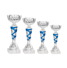Load image into Gallery viewer, Silver Cup with Blue Pattern
