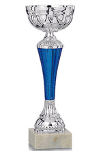 Load image into Gallery viewer, Silver Cup with Blue Stem
