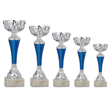 Load image into Gallery viewer, Silver Cup with Blue Stem
