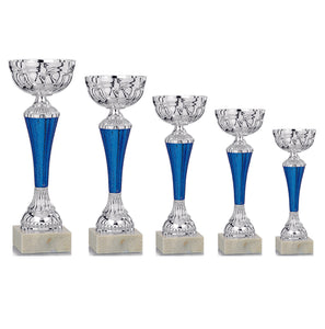 Silver Cup with Blue Stem