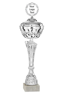 Silver Swirl Cup with Lid