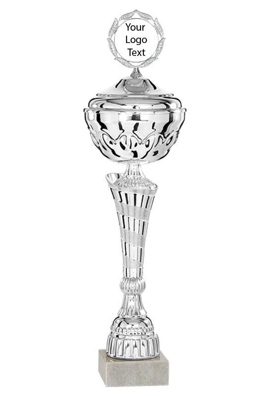 Silver Swirl Cup with Lid