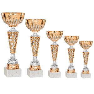 Bronze & Silver Honeycomb Cup