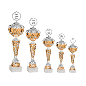 Bronze & Silver Honeycomb Cup with Lid