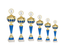 Load image into Gallery viewer, Gold &amp; Blue Diamond Cup with Lid
