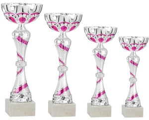 Silver & Pink Swirl Cup