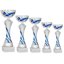 Load image into Gallery viewer, Silver Cup with Blue Wave
