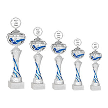 Load image into Gallery viewer, Silver Cup with Blue Wave with Lid
