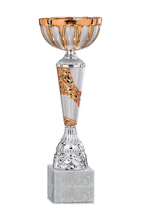 Bronze & Silver Swirl Patterned Cup
