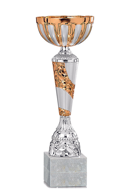 Bronze & Silver Swirl Patterned Cup