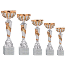 Load image into Gallery viewer, Bronze &amp; Silver Swirl Patterned Cup
