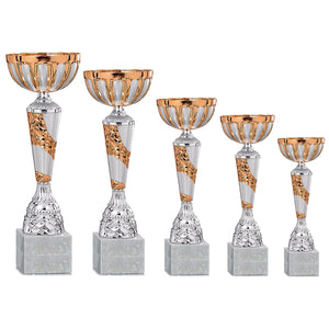 Bronze & Silver Swirl Patterned Cup