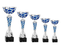 Load image into Gallery viewer, Silver &amp; Blue Honeycomb Cup
