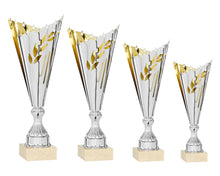 Load image into Gallery viewer, Silver &amp; Gold Leaf and Stars Flute
