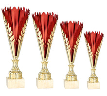Load image into Gallery viewer, Gold &amp; Red Fluted Leaf
