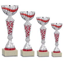 Load image into Gallery viewer, Silver &amp; Red Honeycomb Cup
