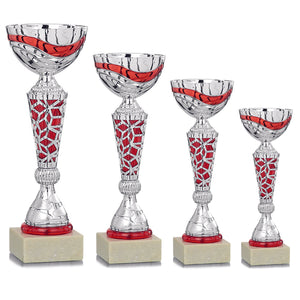 Silver & Red Honeycomb Cup