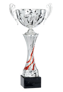 Silver Cup with Red Wave