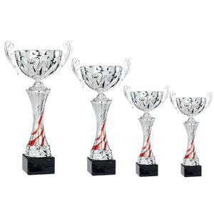 Silver Cup with Red Wave