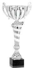 Load image into Gallery viewer, Silver Cup with White Swirl
