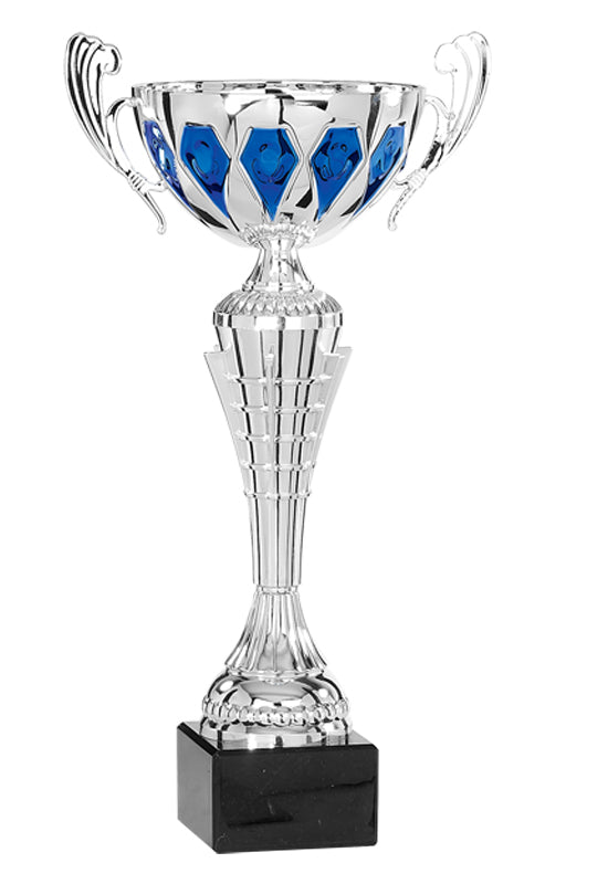 Silver & Blue Diamond Cup