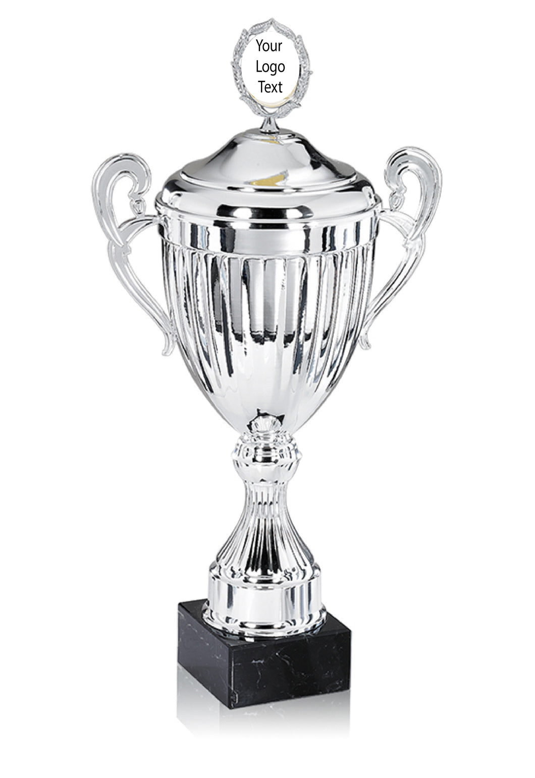 Silver Linear Presentation Cup with Lid