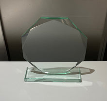 Load image into Gallery viewer, Glass Octagonal Awards Presentation Trophy 10mm thickness
